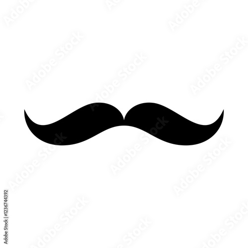 black and white mustache element