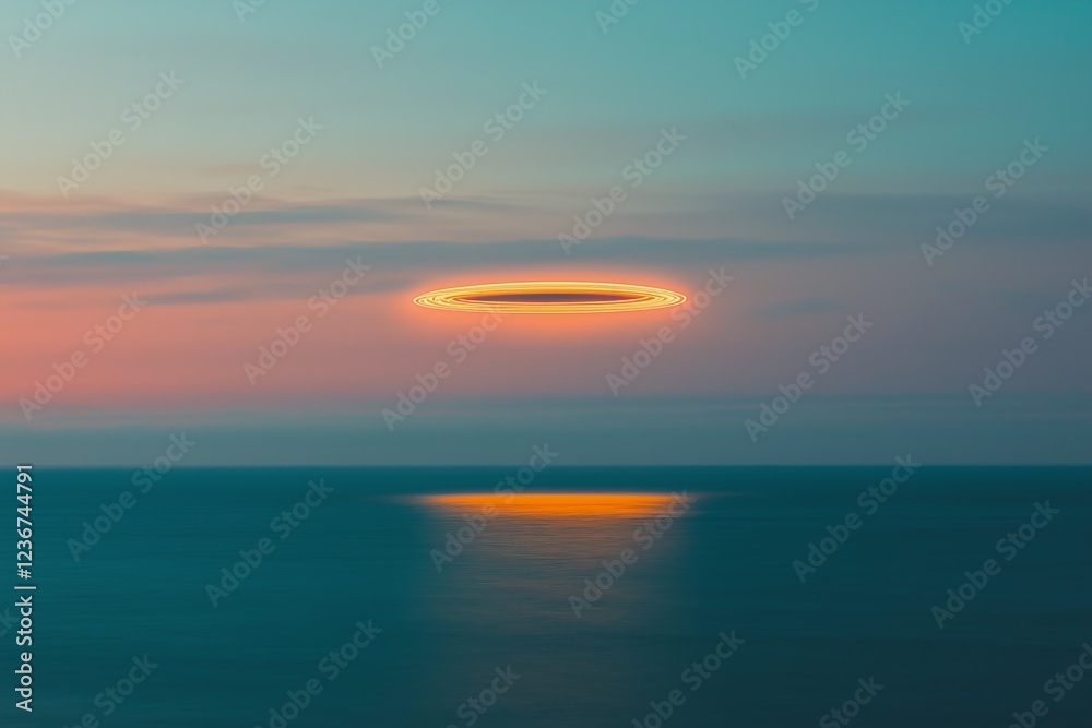 Fototapeta premium Glowing portal above the ocean........