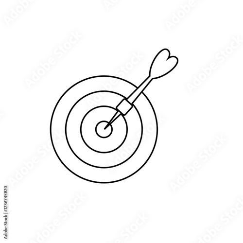 dart hitting target outline