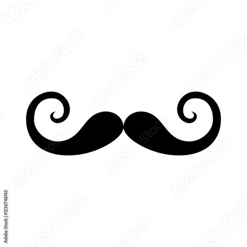 retro mustache element
