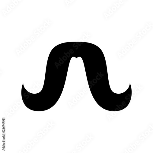 isolated male mustache design