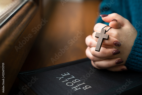 A believer prays to God, a moment with God.
