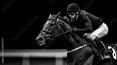 A racehorse galloping in slow motion, mane flowing in the wind