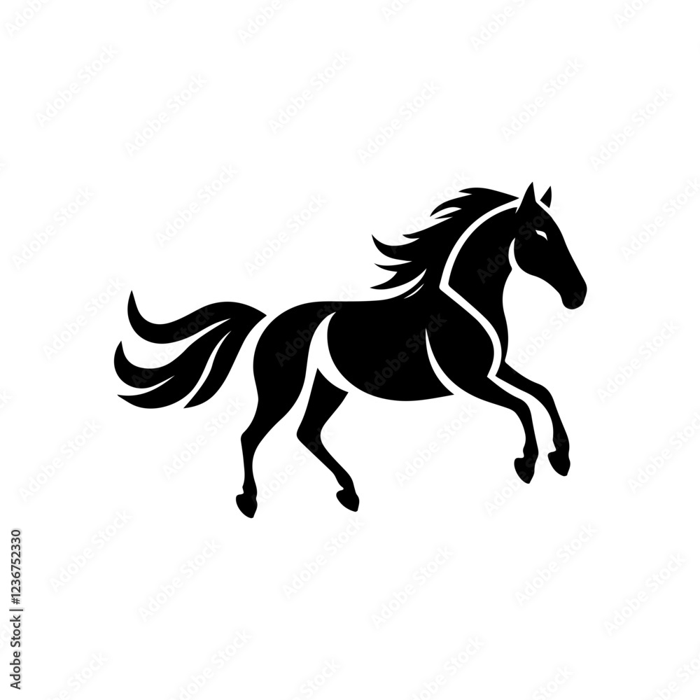 Obraz premium hores logo Vector illustration.