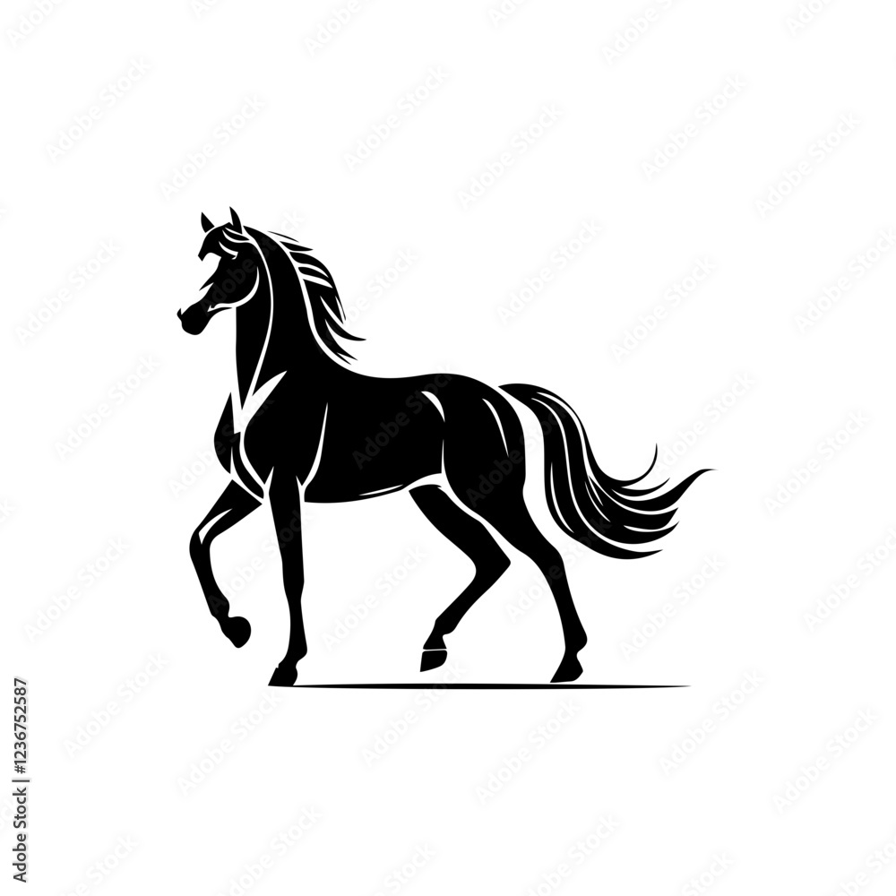 Obraz premium hores logo Vector illustration.