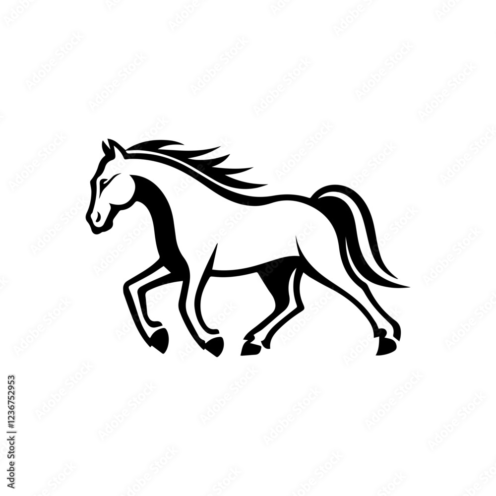Obraz premium hores logo Vector illustration.