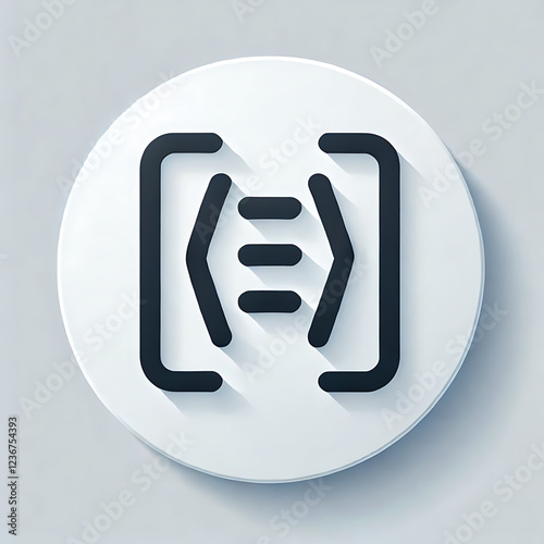 metallic glossy icon on white background