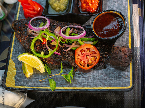 Wallpaper Mural vegetables on the grill tilapia Torontodigital.ca