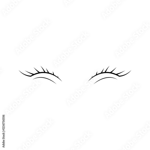 false eyelashes illustration
