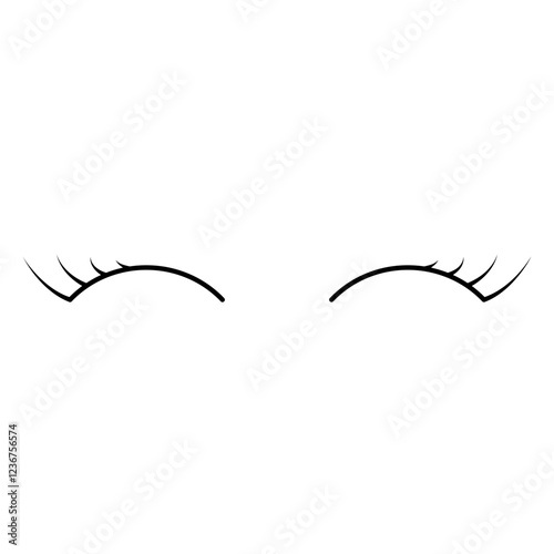 simple eyelash clipart
