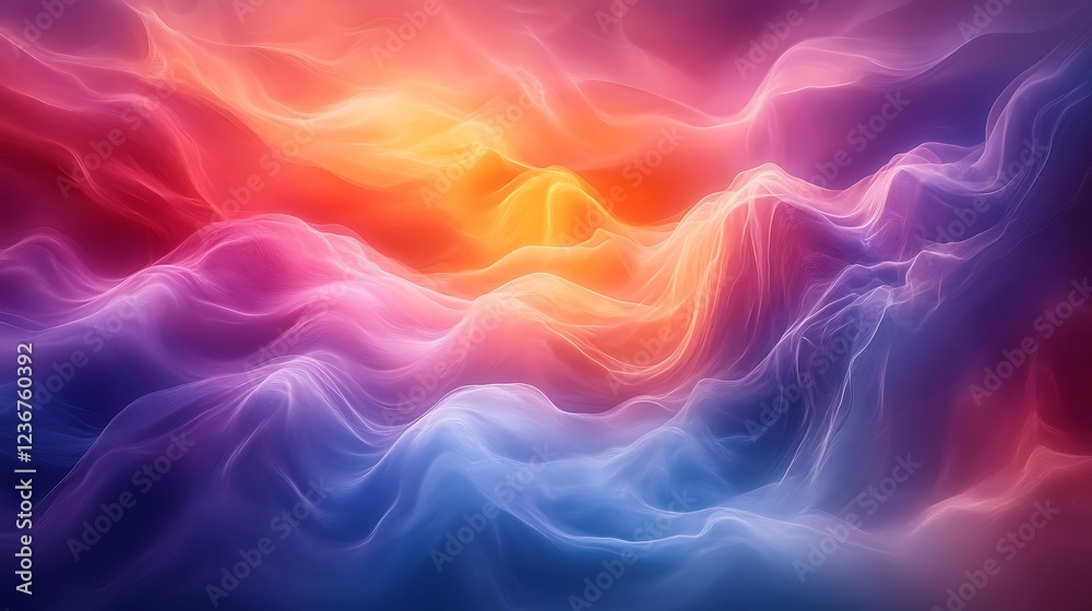 Obraz premium Abstract Colorful Waves Flowing Design
