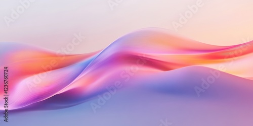 Wallpaper Mural Soft wallpaper background with multicolors gradients. Futuristic abstract 3D render of a light-emitting glass with iridescent holographic neon waves and a vibrant gradient texture Torontodigital.ca