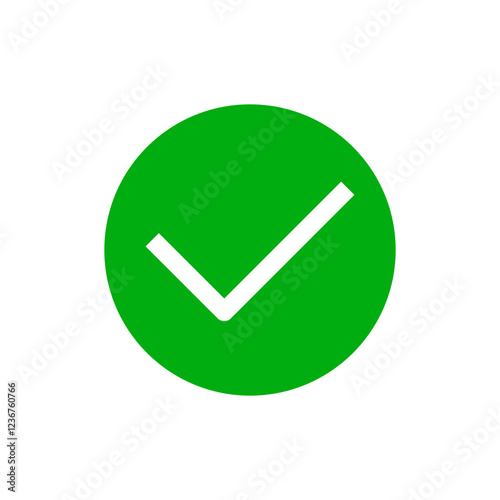 green round check mark icon