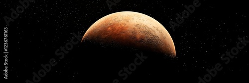 A planet in space with a dark background