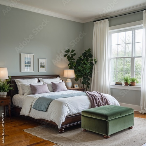 Obraz na płótnie modern bedroom interior