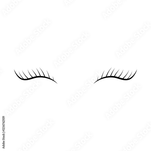 beautiful eyelash illustration element