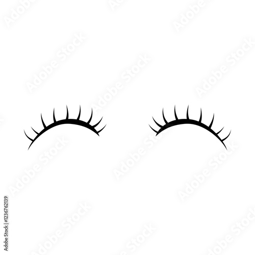 black eyelash illustration