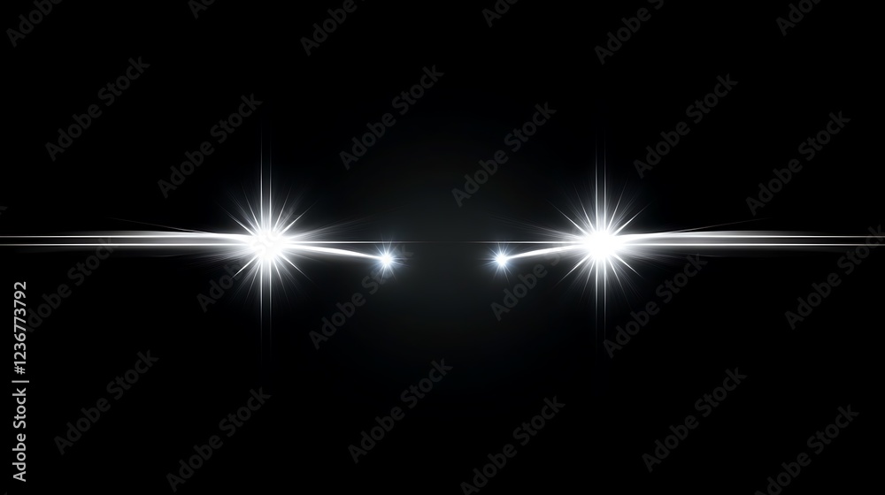 custom made wallpaper toronto digitalBright Starburst Lights Shine Across Dark Background