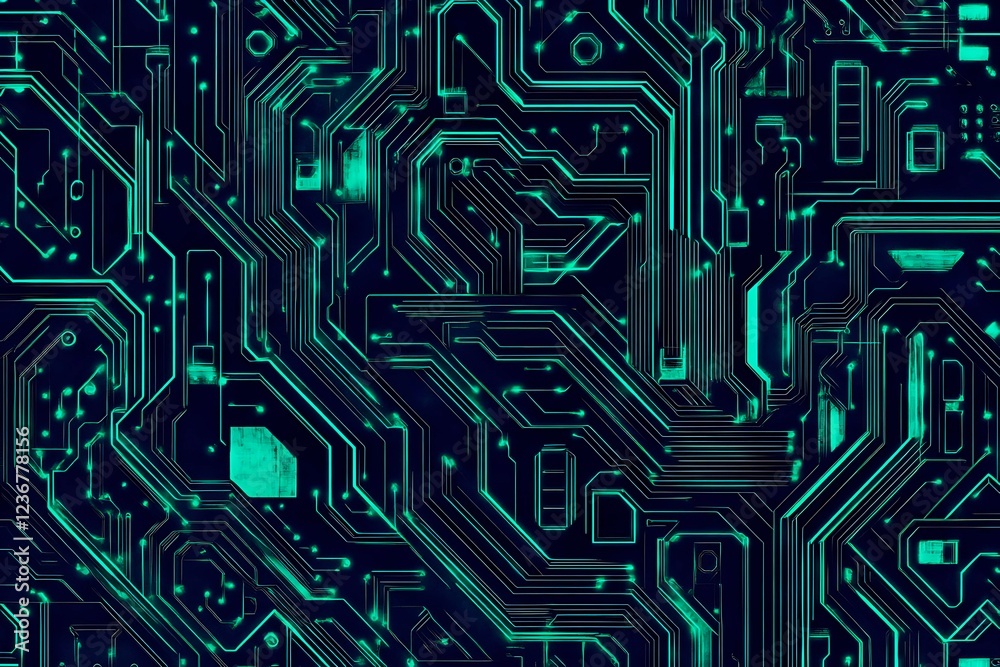 Abstract close-up of a glowing blue digital circuit board, showcasing intricate connections and technological design on a black background.
Abstract close-up of a glowing blue digital circuit board, showcasing intricate connections and technological design on a black background.