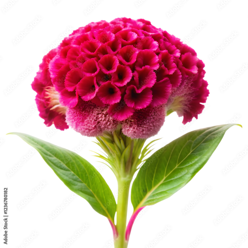 Cockscomb flower isolated on transparent background Cockscomb flower isolated on transparent background