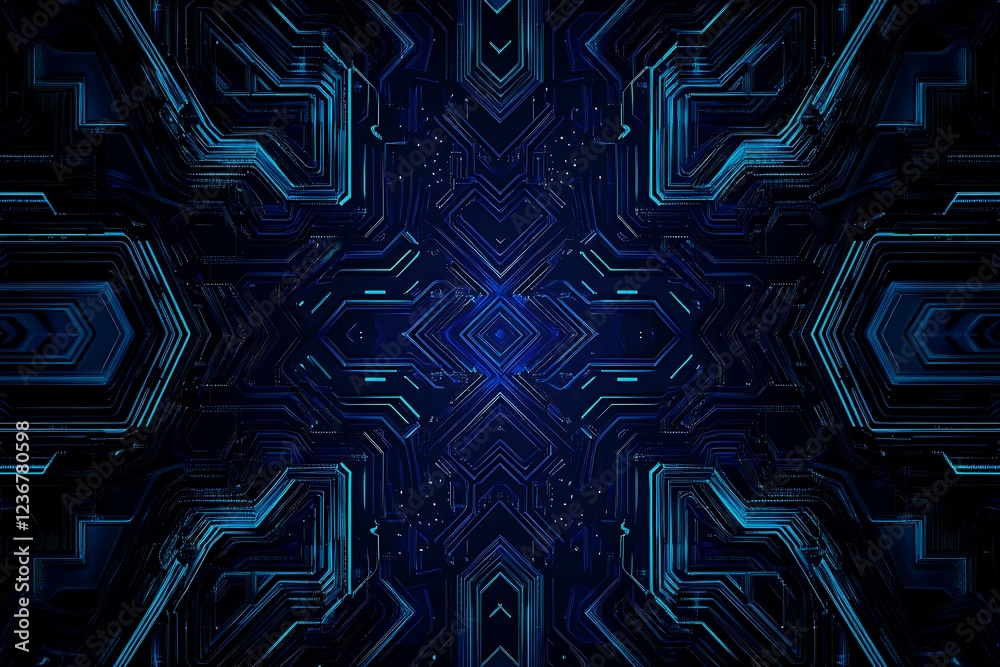 Abstract close-up of a glowing blue digital circuit board, showcasing intricate connections and technological design on a black background.
Abstract close-up of a glowing blue digital circuit board, showcasing intricate connections and technological design on a black background.