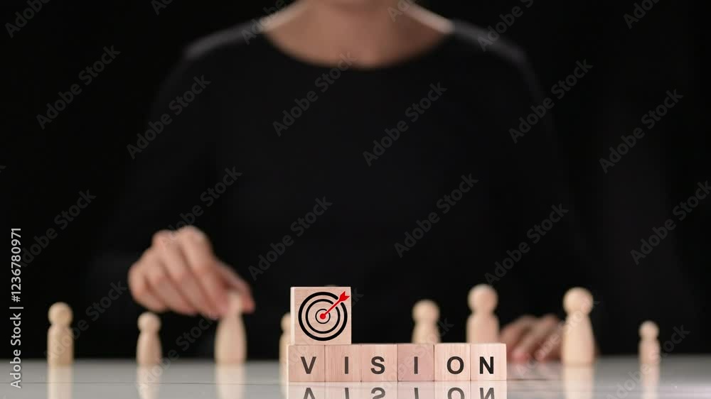 Strategic planning for business growth vision and decision making in leadership management and objective setting to achieve success in a slow motion environment