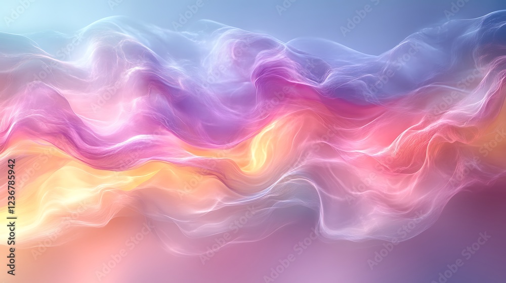 Obraz premium Pastel Waves Abstract Flowing Design