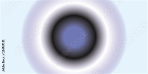 ceramic plate on a white background with an interactive round button  light luminescent button isolated on the background of computer graphics  purple ring shape with soft focus blur edges on horizont