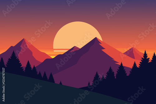 sunrise in mountains