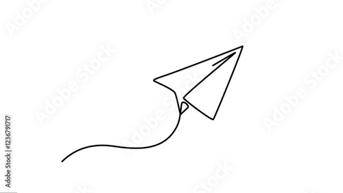 Animated One continuous line drawing of paper plane signs. Minimal flying invite icon line art animation full-length video clip. The flying paper linear motion graphics. 