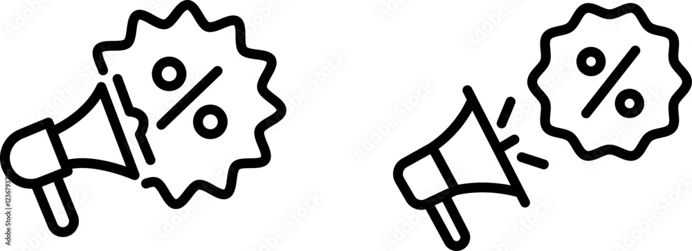 Engaging and Dynamic Promotion Icon for Sales, Discounts, and Special Offers Engaging and Dynamic Promotion Icon for Sales, Discounts, and Special Offers