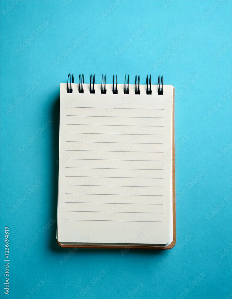 small notebook with a blank page