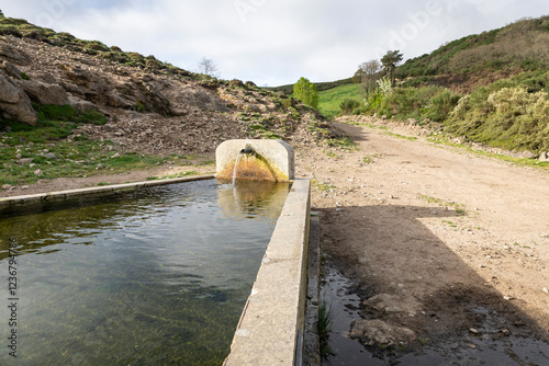 water fountain for animals near Pitoes das Junias, Montalegre, Alto Tamega, district of Vila Real, Portugal photo