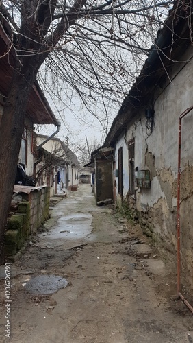 city, building, old wall, old courtyard, old houses, wall, ruin, dilapidation, path to the courtyard