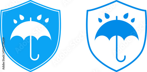 Waterproof Water Resistance icon Vector & PNG. Waterproof icon Water resistant icons set package Water drop protection concept Logo isolated on white background Vector illustration.