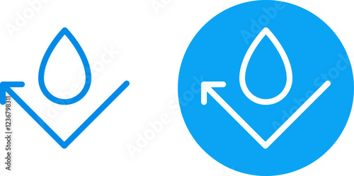 Waterproof Water Resistance icon Vector & PNG. Waterproof icon Water resistant icons set package Water drop protection concept Logo isolated on white background Vector illustration.