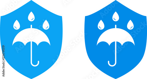 Waterproof Water Resistance icon Vector & PNG. Waterproof icon Water resistant icons set package Water drop protection concept Logo isolated on white background Vector illustration.