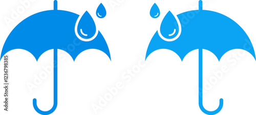 Waterproof Water Resistance icon Vector & PNG. Waterproof icon Water resistant icons set package Water drop protection concept Logo isolated on white background Vector illustration.