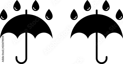 Waterproof Water Resistance icon Vector & PNG. Waterproof icon Water resistant icons set package Water drop protection concept Logo isolated on white background Vector illustration.