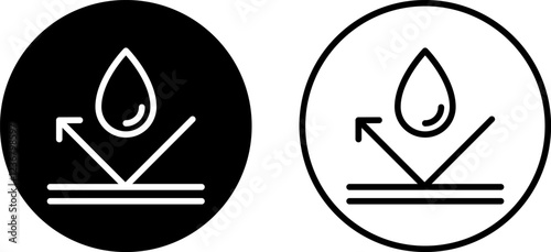 Waterproof Water Resistance icon Vector & PNG. Waterproof icon Water resistant icons set package Water drop protection concept Logo isolated on white background Vector illustration.