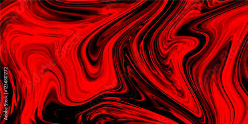 Red swirly wallpaper, wavy pattern texture, aquarelle colors mixing effect abstract backdrop. Elegant wavy background. Beautiful fluid abstract paint background. Deep dark red satin Ink Marble