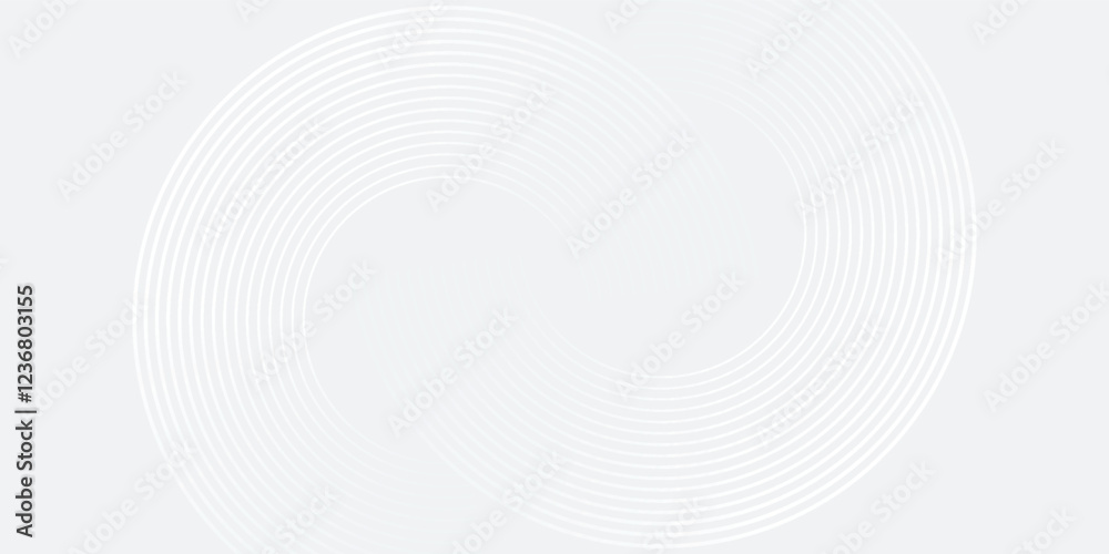 Abstract white glowing geometric lines on gray background. Modern shiny blue circle lines pattern. Futuristic technology concep arts modern