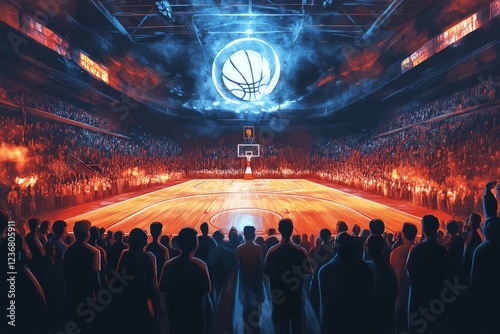 Wallpaper Mural Exciting March Madness Basketball Scene Torontodigital.ca