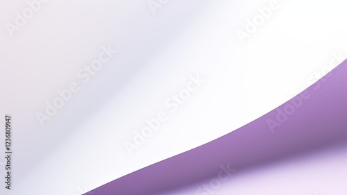  a purple and white sheet of paper meet, with a soft gradient background photo