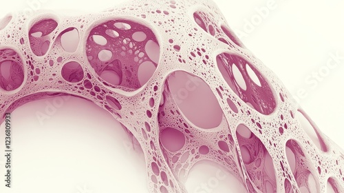 Abstract Data Visualization Structure in Soft Pastel Colors and Shapes
