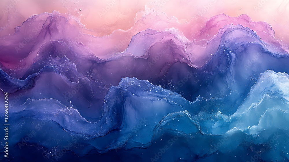 Abstract Fluid Art Pastel Blue Purple Hues Abstract Fluid Art Pastel Blue Purple Hues