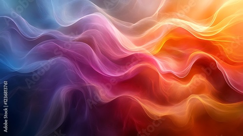 Wallpaper Mural Abstract Colorful Waves Flowing Dynamically Torontodigital.ca