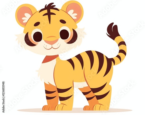 A cute cartoon tiger   photo