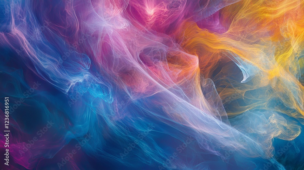 Obraz premium Ethereal Hues of Intertwining Colors Creating Abstract Beauty in Motion