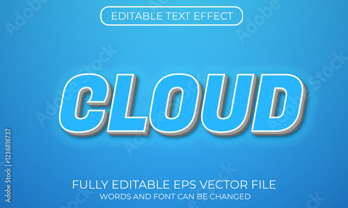 Cloud editable text effect